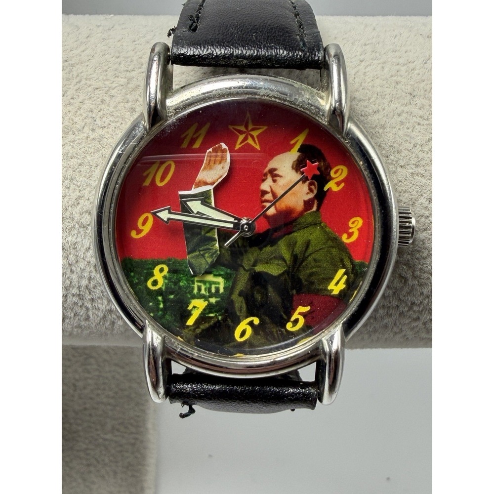 Chairman Mao Zedong 368 Working Manual Wind Men Watch 36MM 7.75" Vtg Waving Hand